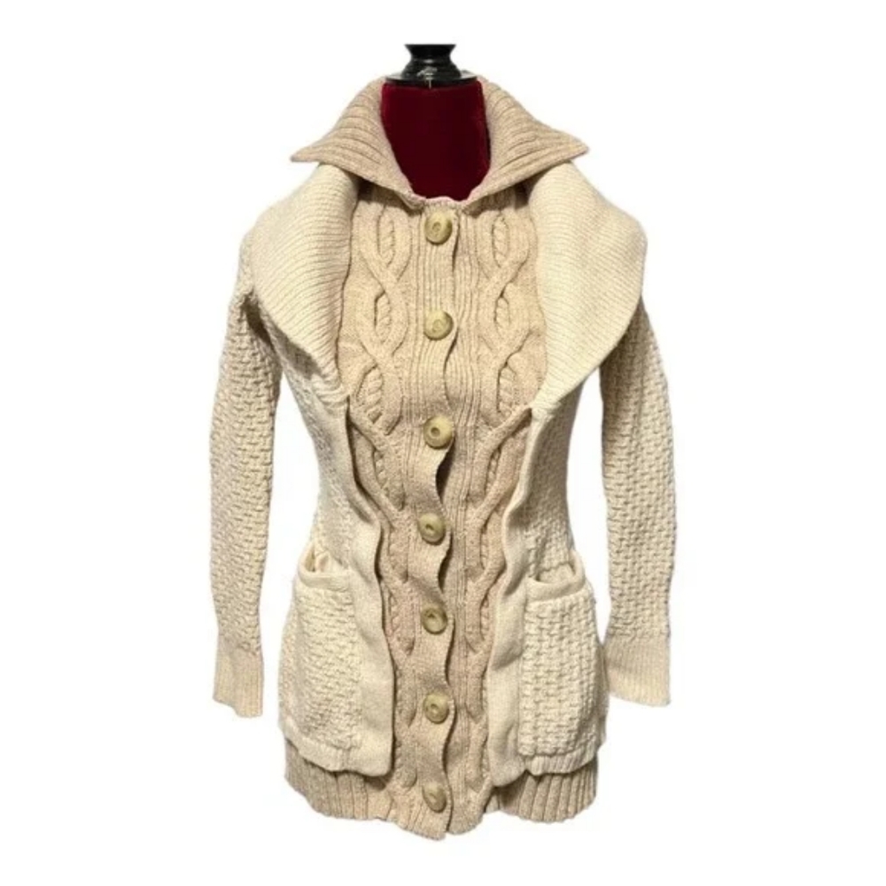 Anthropologie Sleeping on Snow Cardigan • SZ S